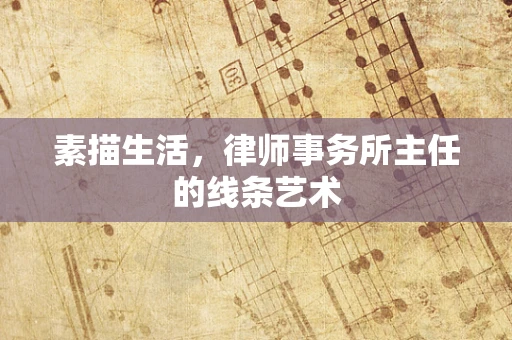 素描生活，律师事务所主任的线条艺术