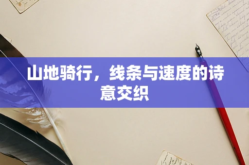 山地骑行，线条与速度的诗意交织