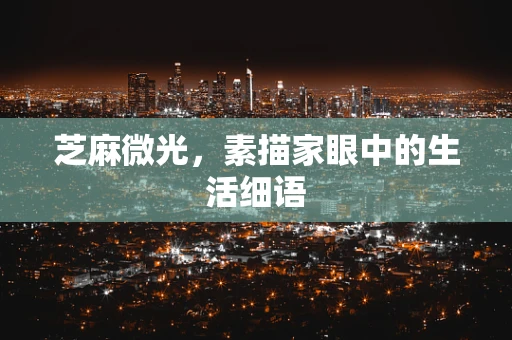 芝麻微光，素描家眼中的生活细语