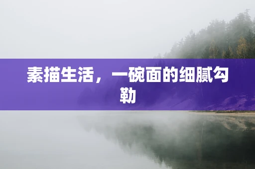 素描生活，一碗面的细腻勾勒