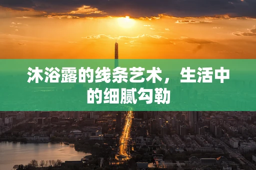 沐浴露的线条艺术，生活中的细腻勾勒