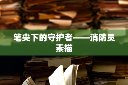 笔尖下的守护者——消防员素描