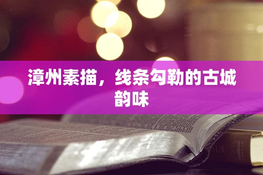 漳州素描，线条勾勒的古城韵味