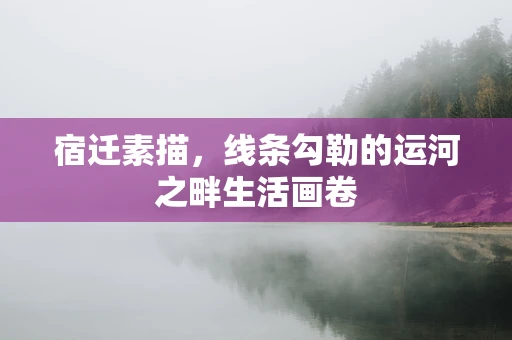 宿迁素描，线条勾勒的运河之畔生活画卷