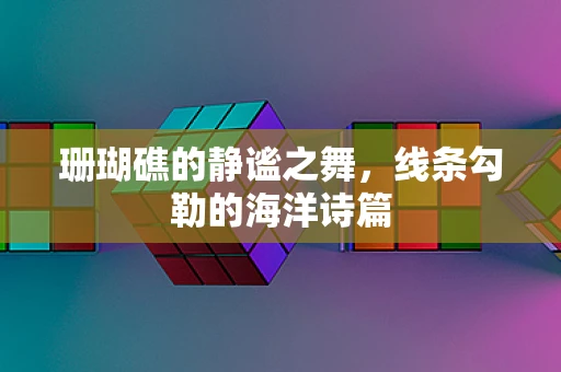 珊瑚礁的静谧之舞，线条勾勒的海洋诗篇