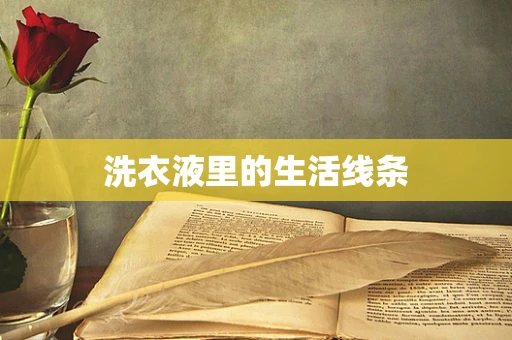 洗衣液里的生活线条