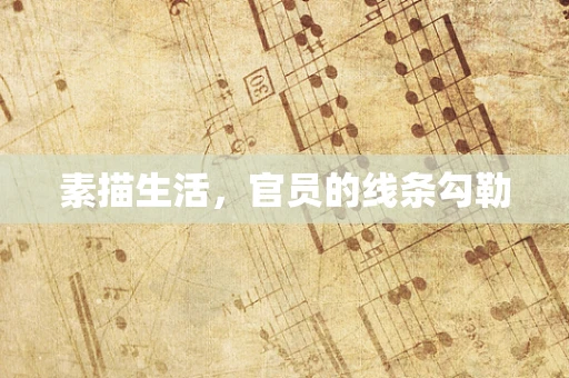 素描生活，官员的线条勾勒