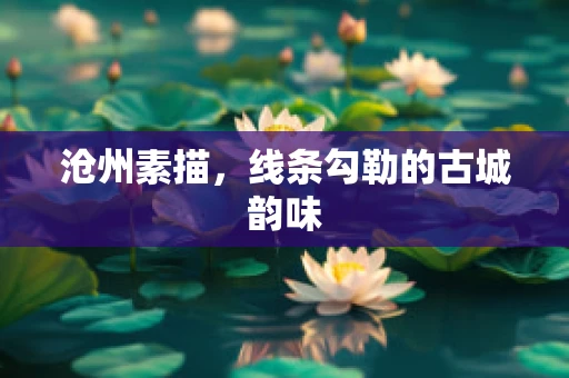 沧州素描，线条勾勒的古城韵味