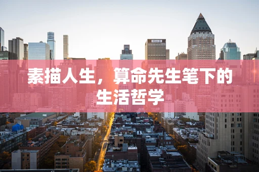 素描人生，算命先生笔下的生活哲学