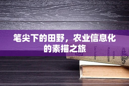 笔尖下的田野，农业信息化的素描之旅