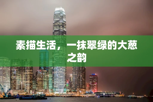 素描生活，一抹翠绿的大葱之韵