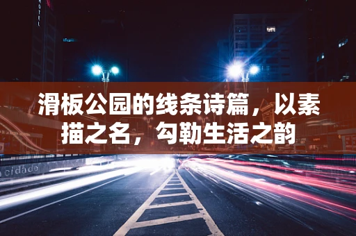滑板公园的线条诗篇，以素描之名，勾勒生活之韵