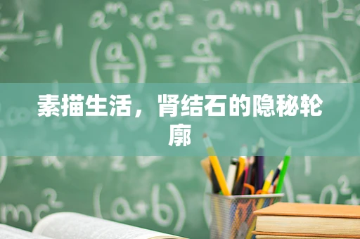 素描生活，肾结石的隐秘轮廓