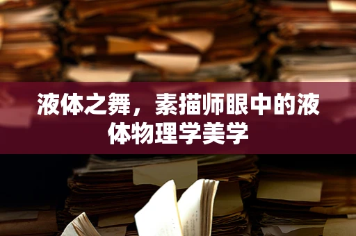 液体之舞，素描师眼中的液体物理学美学
