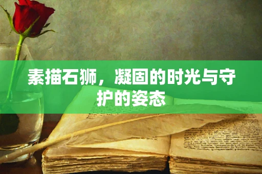 素描石狮，凝固的时光与守护的姿态