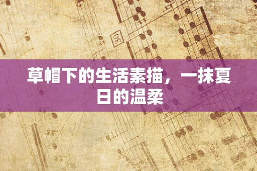 草帽下的生活素描，一抹夏日的温柔