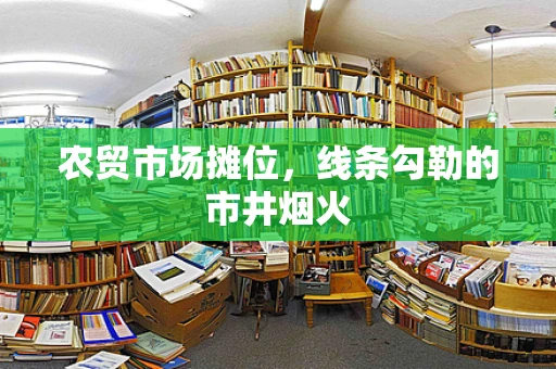 农贸市场摊位，线条勾勒的市井烟火