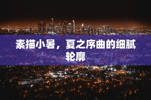 素描小暑，夏之序曲的细腻轮廓