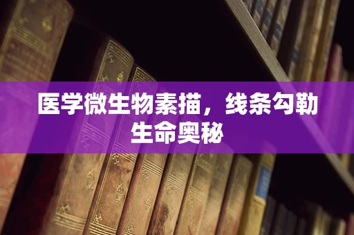 医学微生物素描，线条勾勒生命奥秘
