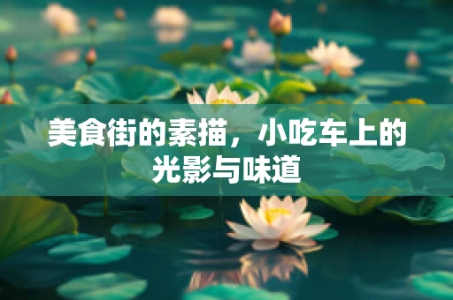 美食街的素描，小吃车上的光影与味道