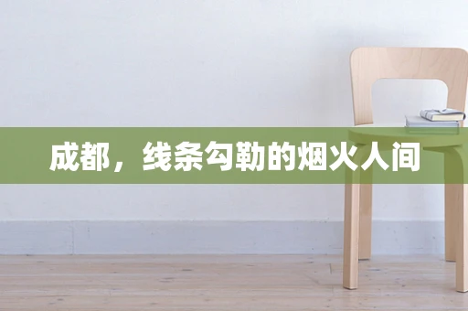 成都，线条勾勒的烟火人间