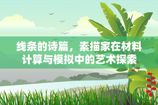 线条的诗篇，素描家在材料计算与模拟中的艺术探索
