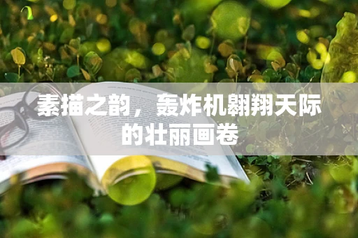 素描之韵，轰炸机翱翔天际的壮丽画卷