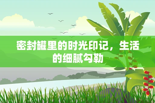 密封罐里的时光印记，生活的细腻勾勒