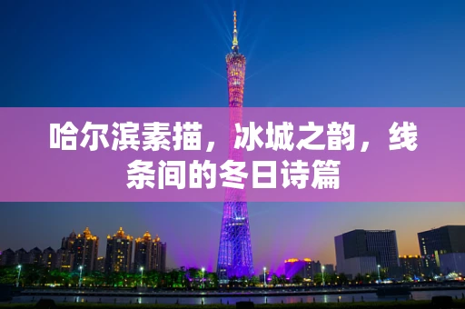 哈尔滨素描，冰城之韵，线条间的冬日诗篇