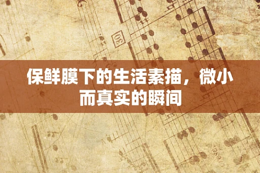保鲜膜下的生活素描，微小而真实的瞬间