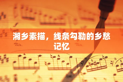 湘乡素描，线条勾勒的乡愁记忆