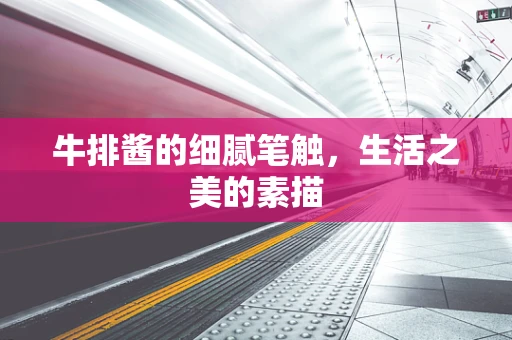 牛排酱的细腻笔触，生活之美的素描