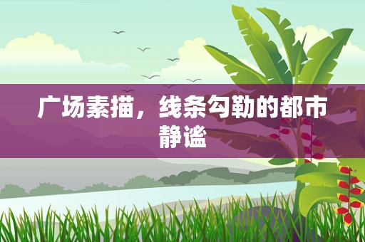 广场素描，线条勾勒的都市静谧