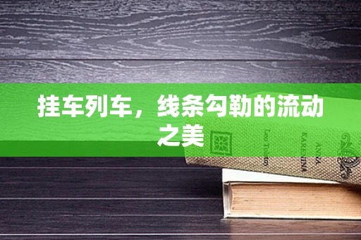 挂车列车，线条勾勒的流动之美