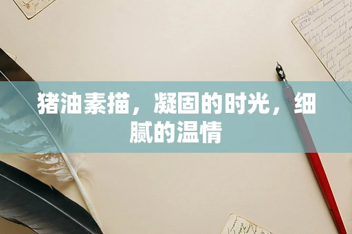 猪油素描，凝固的时光，细腻的温情