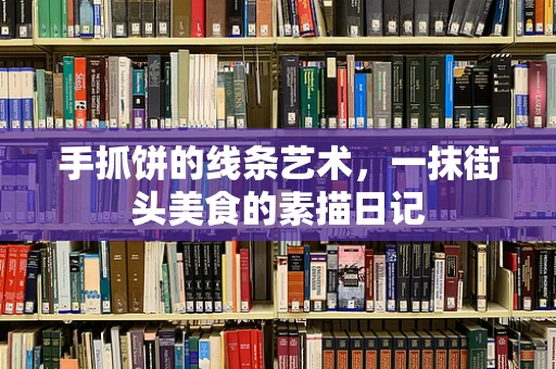 手抓饼的线条艺术，一抹街头美食的素描日记