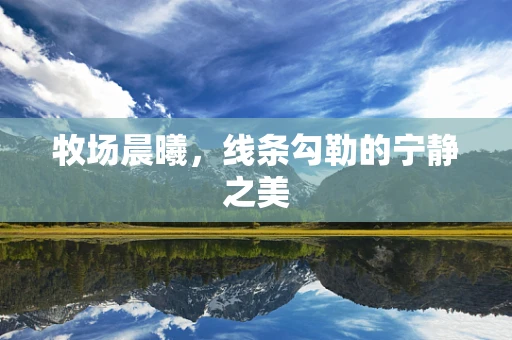 牧场晨曦，线条勾勒的宁静之美