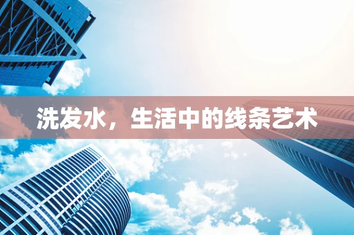 洗发水，生活中的线条艺术