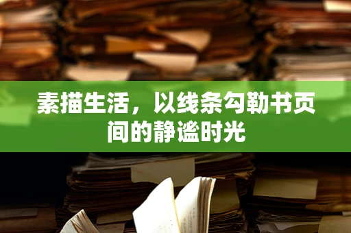 素描生活，以线条勾勒书页间的静谧时光