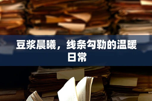 豆浆晨曦，线条勾勒的温暖日常