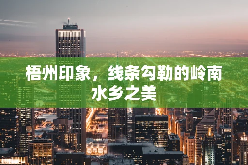 梧州印象，线条勾勒的岭南水乡之美