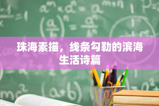 珠海素描，线条勾勒的滨海生活诗篇