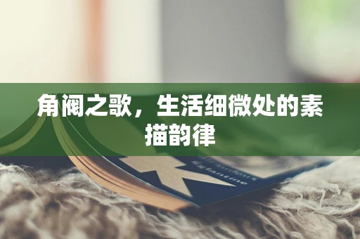 角阀之歌，生活细微处的素描韵律