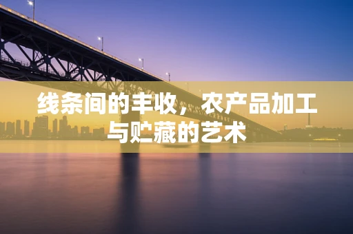 线条间的丰收，农产品加工与贮藏的艺术
