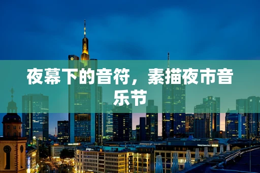 夜幕下的音符，素描夜市音乐节