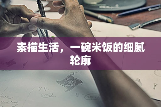 素描生活，一碗米饭的细腻轮廓