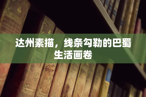 达州素描，线条勾勒的巴蜀生活画卷