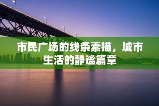 市民广场的线条素描，城市生活的静谧篇章