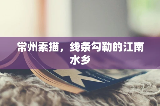 常州素描，线条勾勒的江南水乡