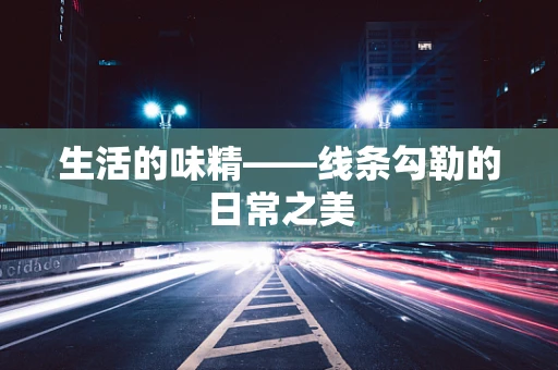 生活的味精——线条勾勒的日常之美